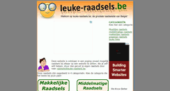 Desktop Screenshot of leuke-raadsels.be