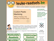 Tablet Screenshot of leuke-raadsels.be